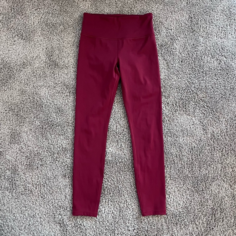 Athleta Burgundy High-Rise Leggings